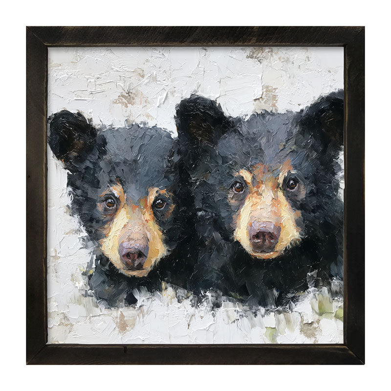 Animal Buddies - Posing Bears - Framed Art