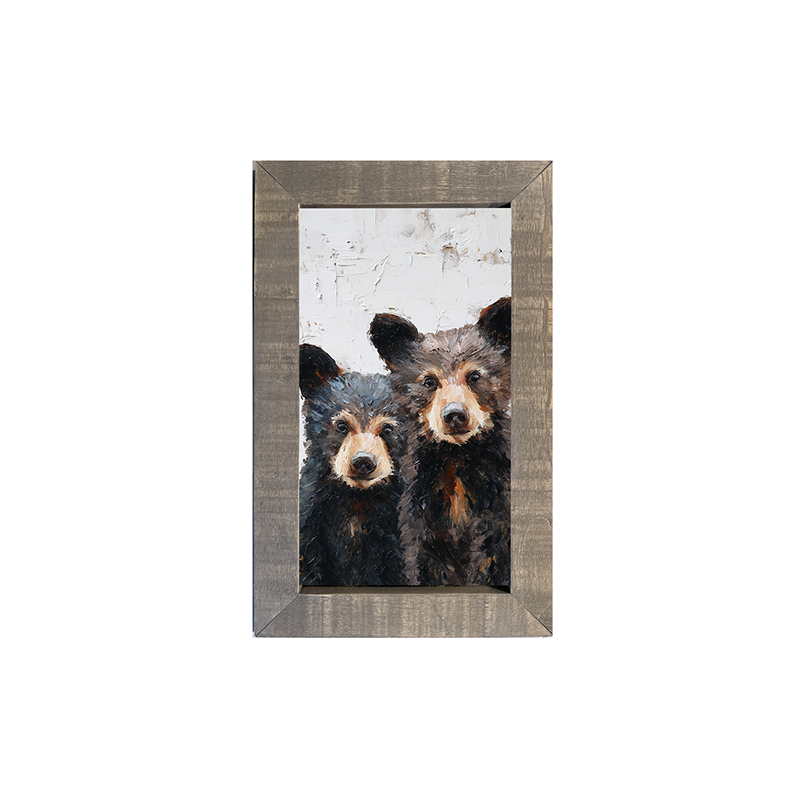 Animal Buddies - Curious Bears - Framed Art