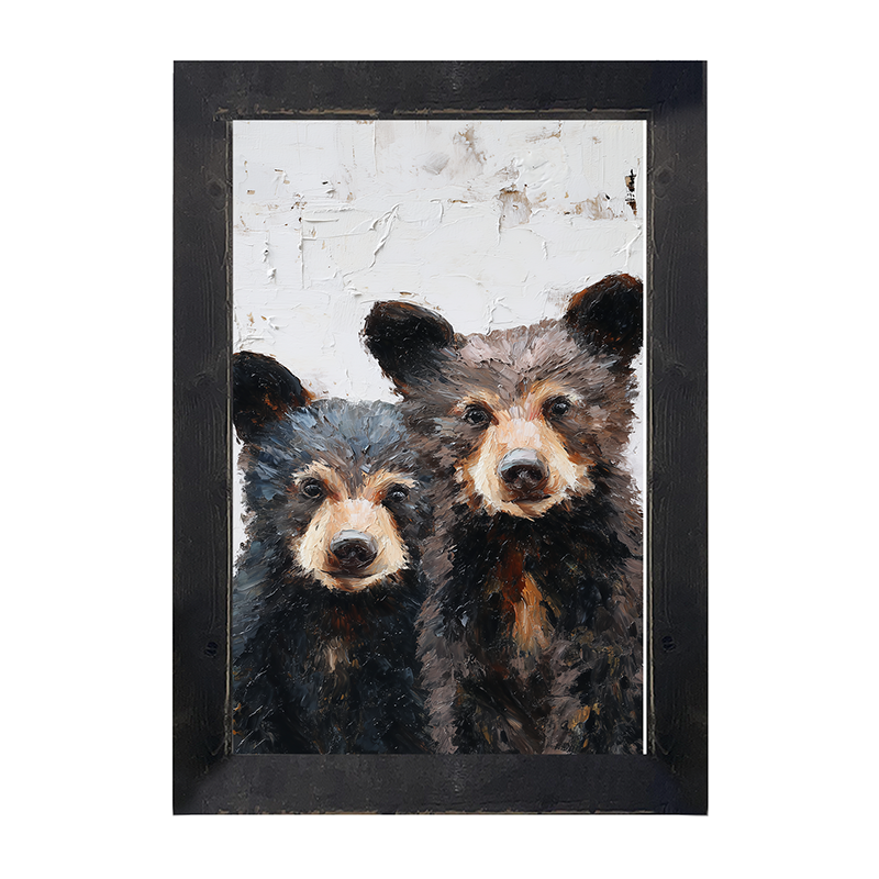 Animal Buddies - Curious Bears - Framed Art