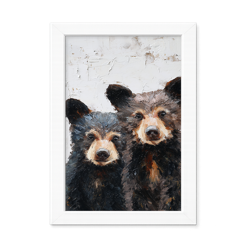 Animal Buddies - Curious Bears - Framed Art