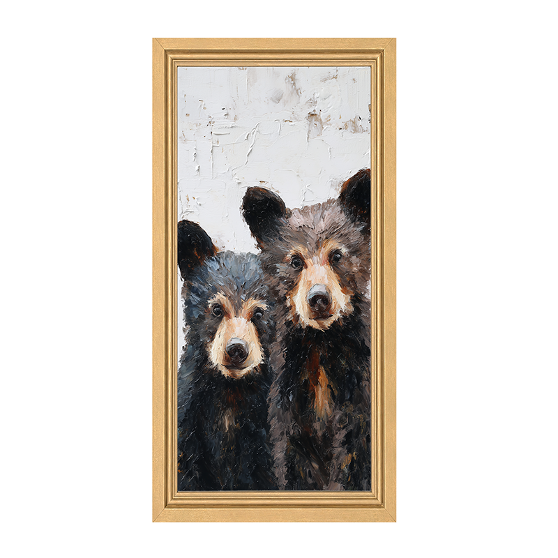 Animal Buddies - Curious Bears - Framed Art