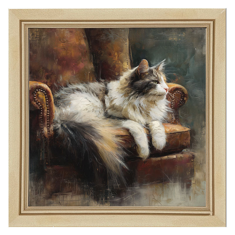 Armchair with Long Haired Cat