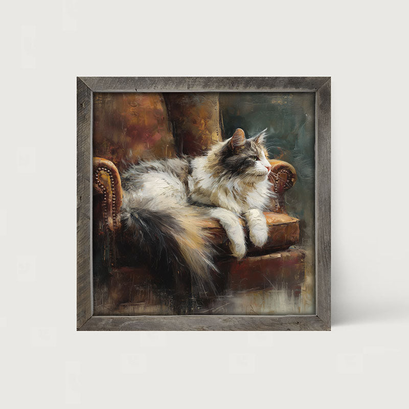 Armchair with Long Haired Cat