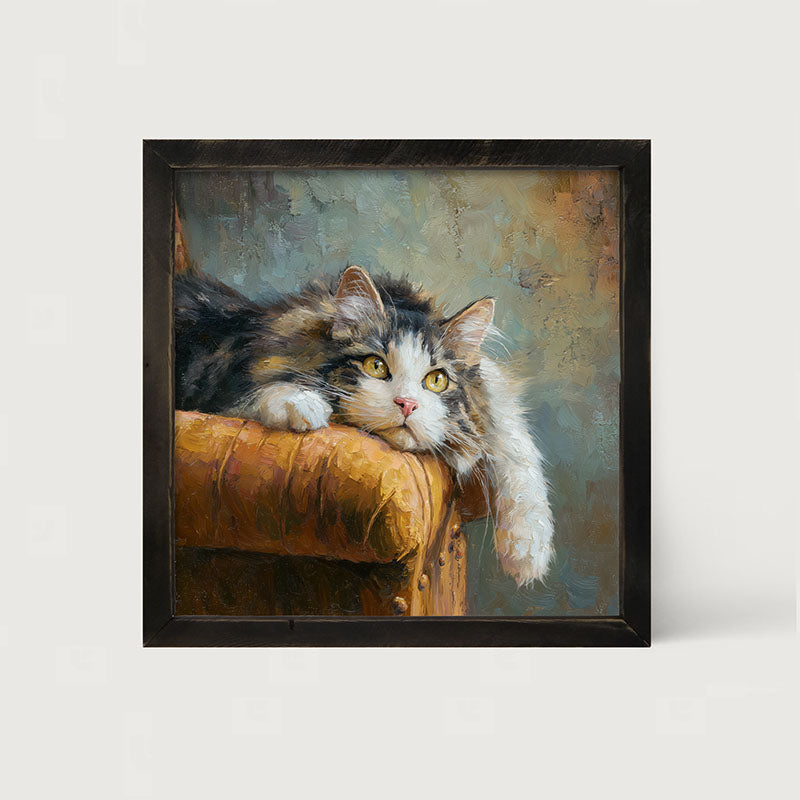 Armchair with Lounging Cat