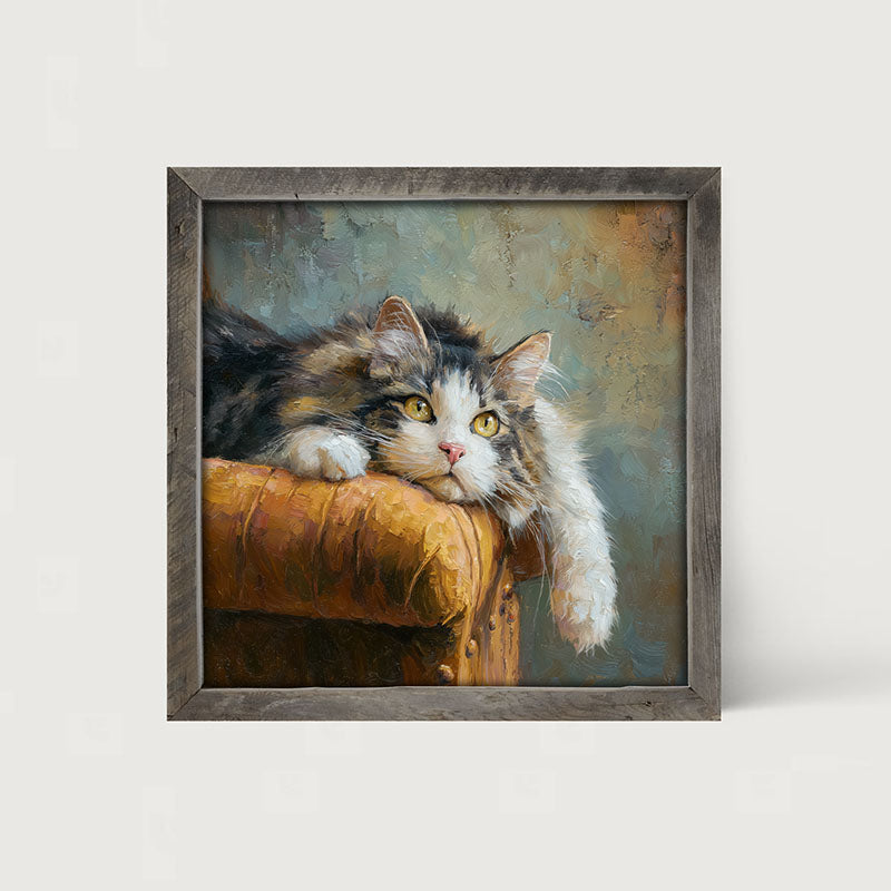 Armchair with Lounging Cat