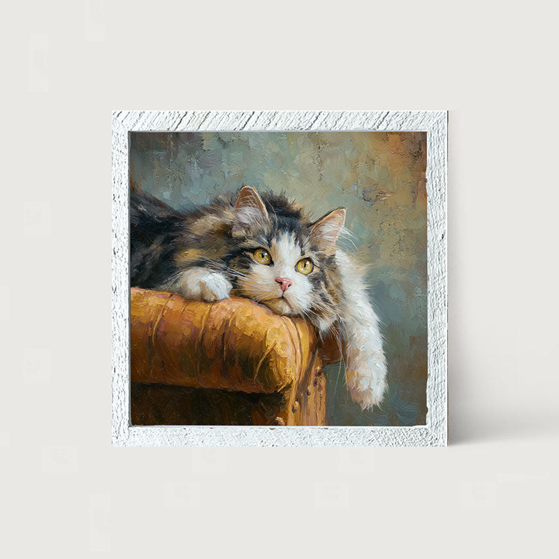 Armchair with Lounging Cat