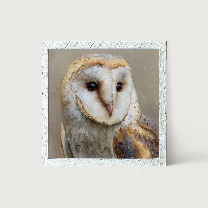 Barn Owl Close-up - Framed Art