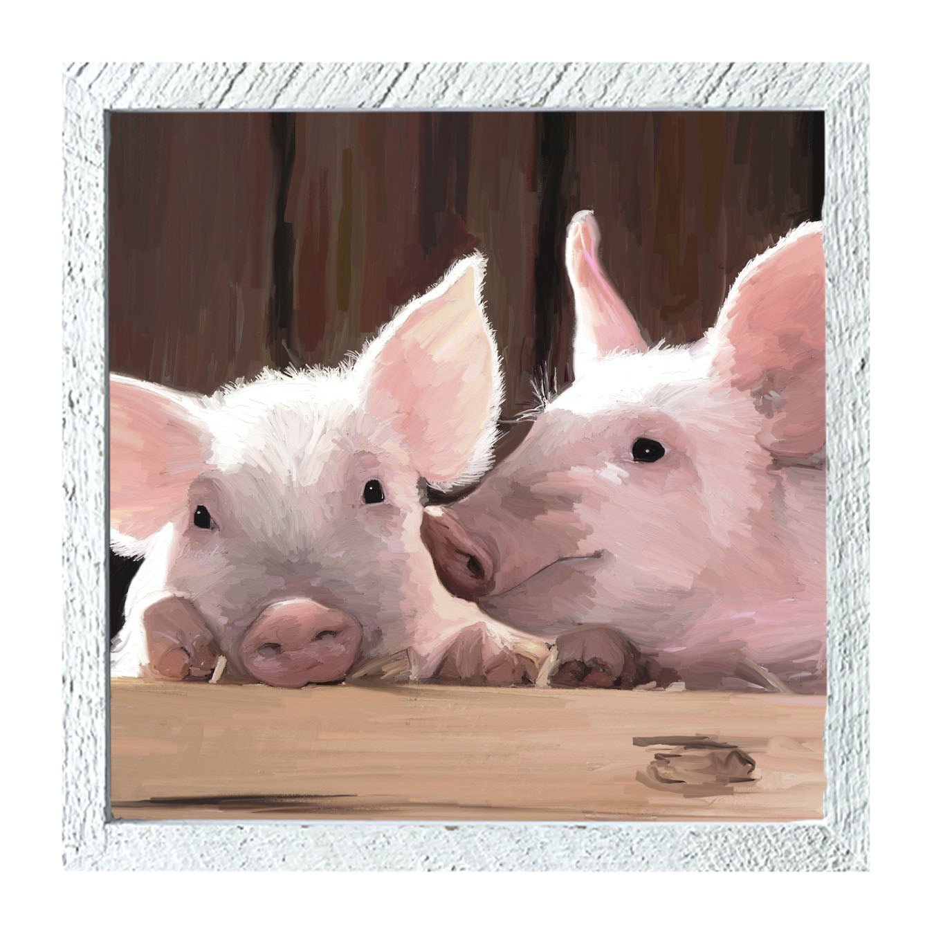 Two Pigs - Framed art