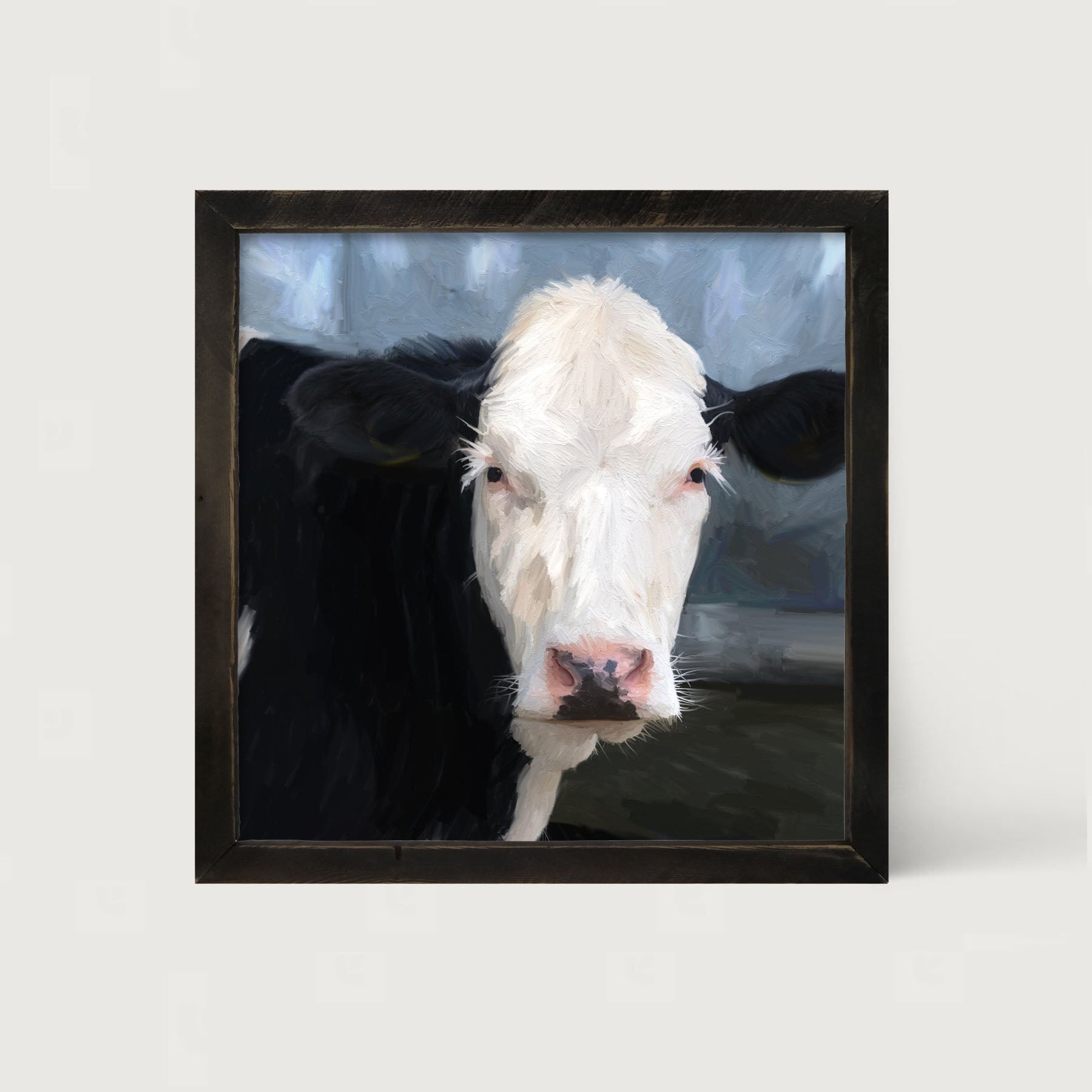 Holstein cow portrait - Framed art