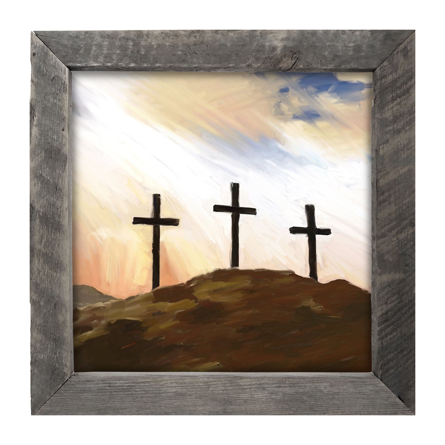 Crosses on a Hill - Framed art