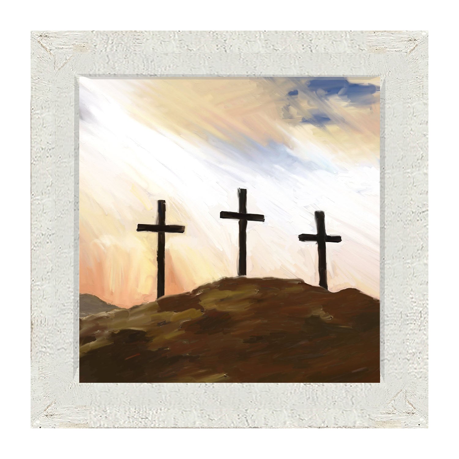 Crosses on a Hill - Framed art