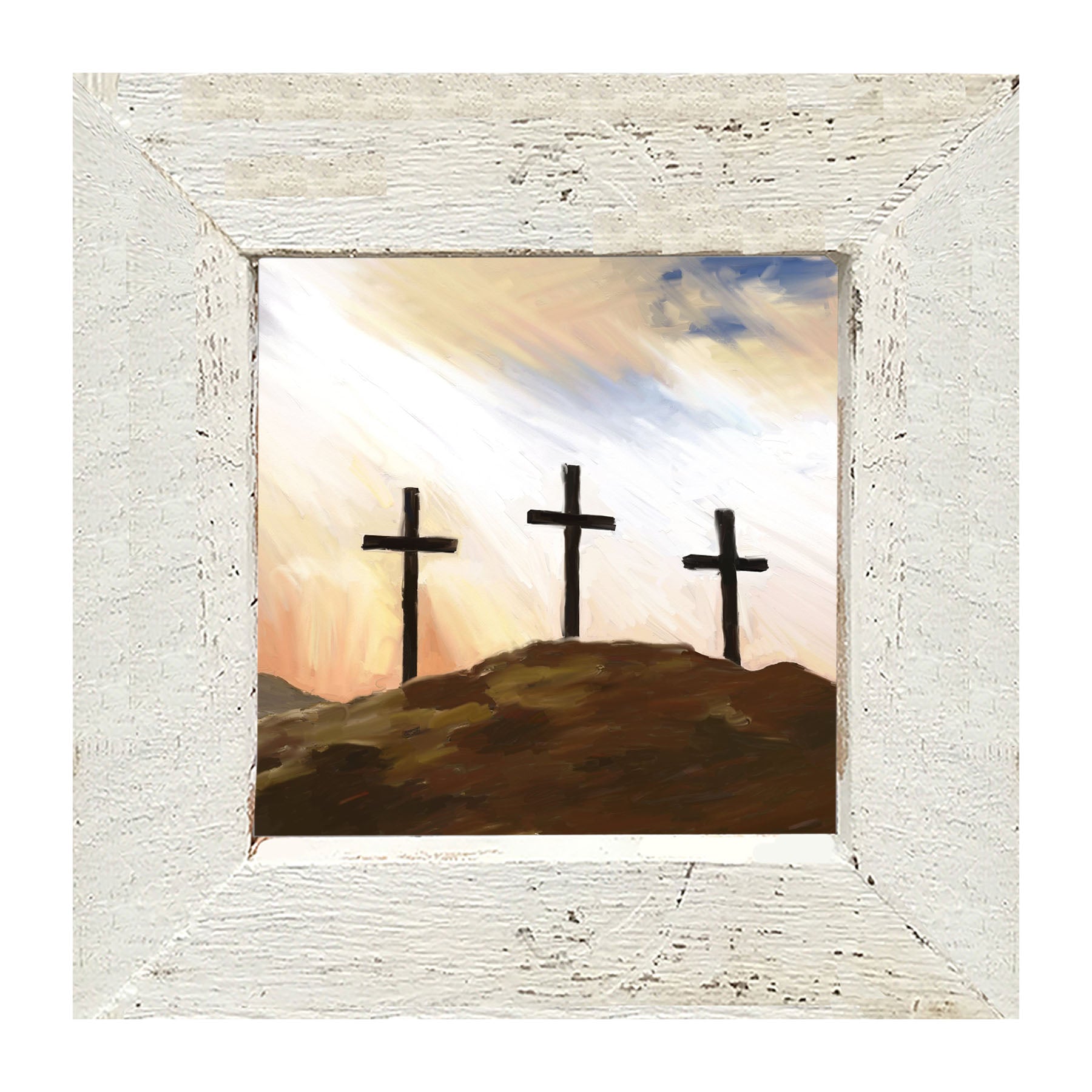 Crosses on a Hill - Framed art