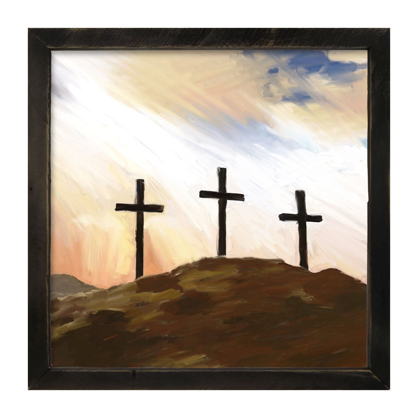 Crosses on a Hill - Framed art