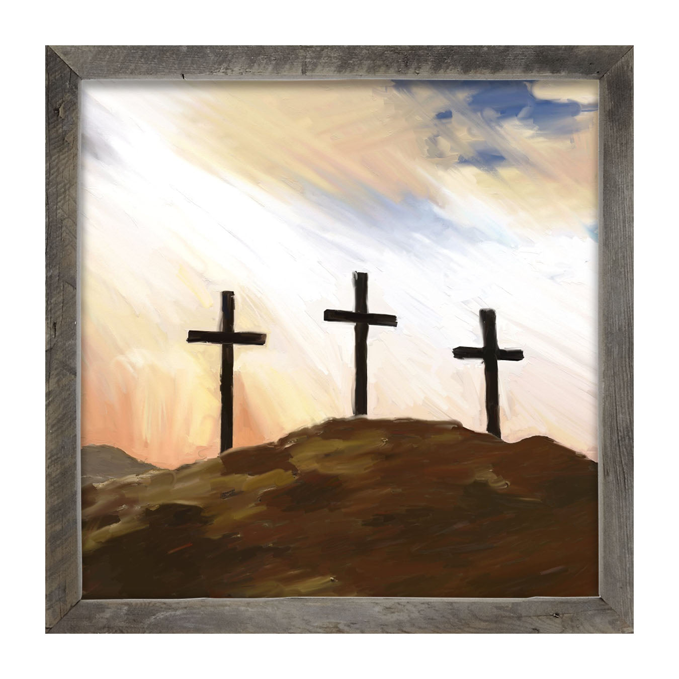 Crosses on a Hill - Framed art