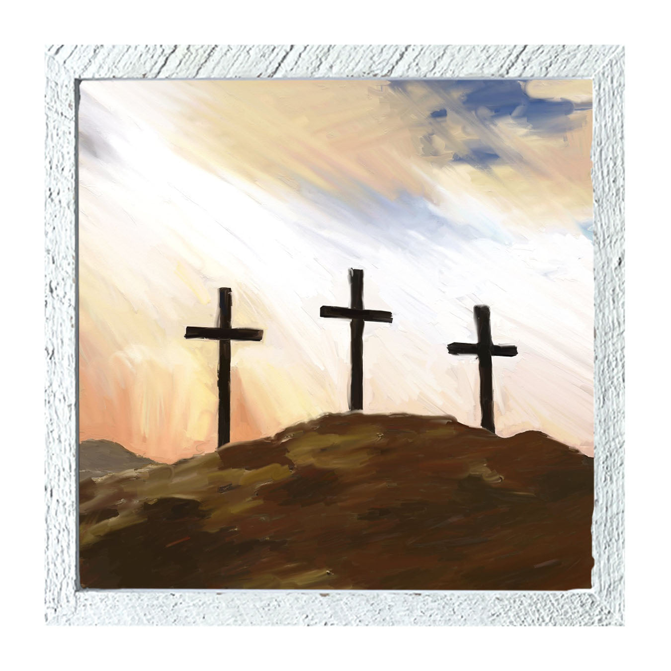 Crosses on a Hill - Framed art