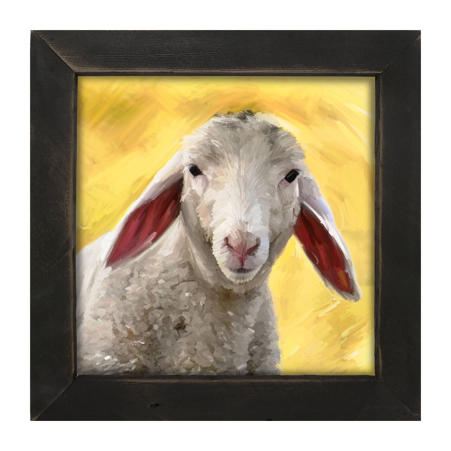 Floppy Ears Lamb - Framed art