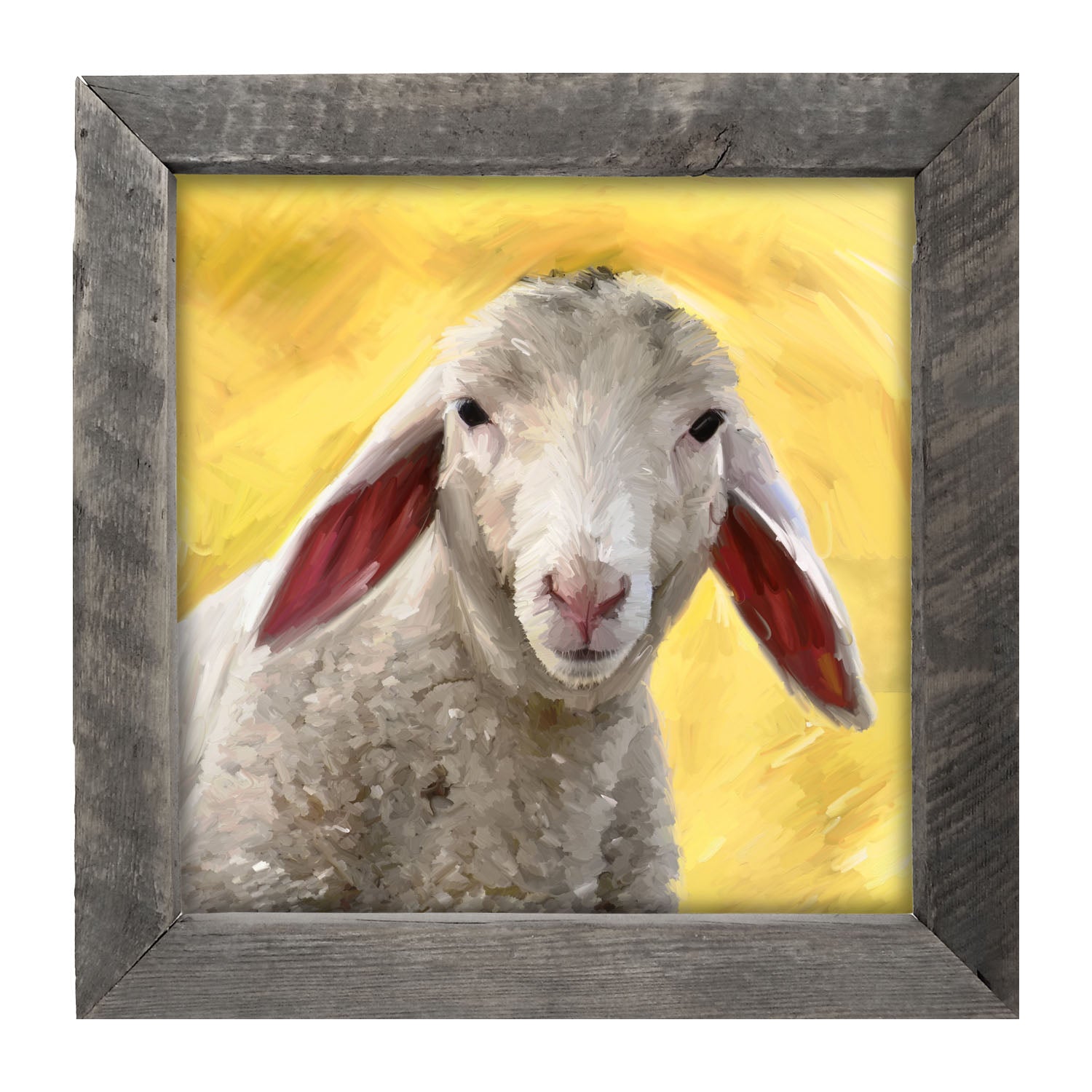 Floppy Ears Lamb - Framed art