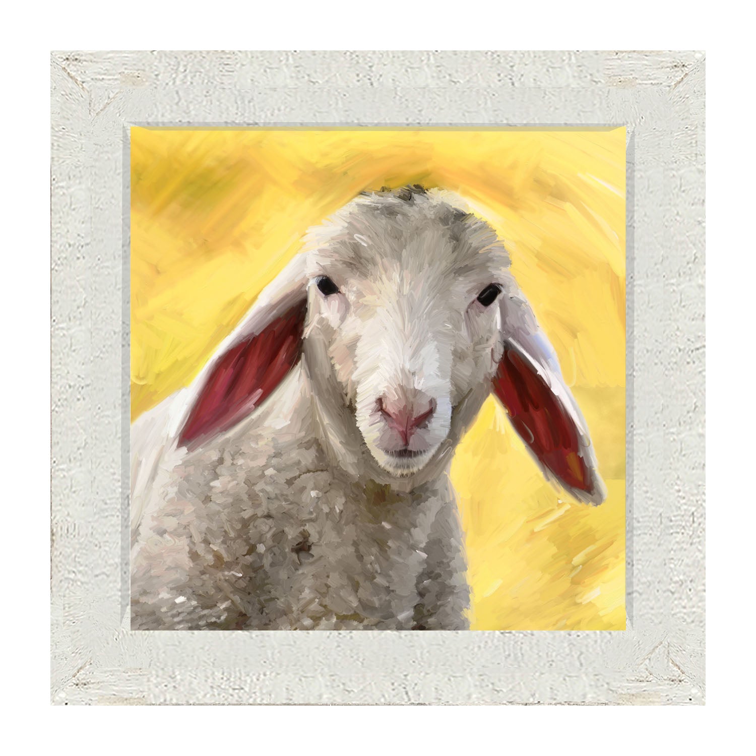 Floppy Ears Lamb - Framed art