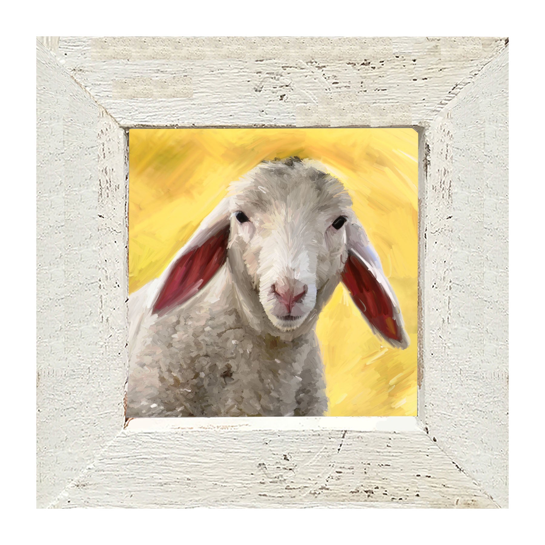 Floppy Ears Lamb - Framed art