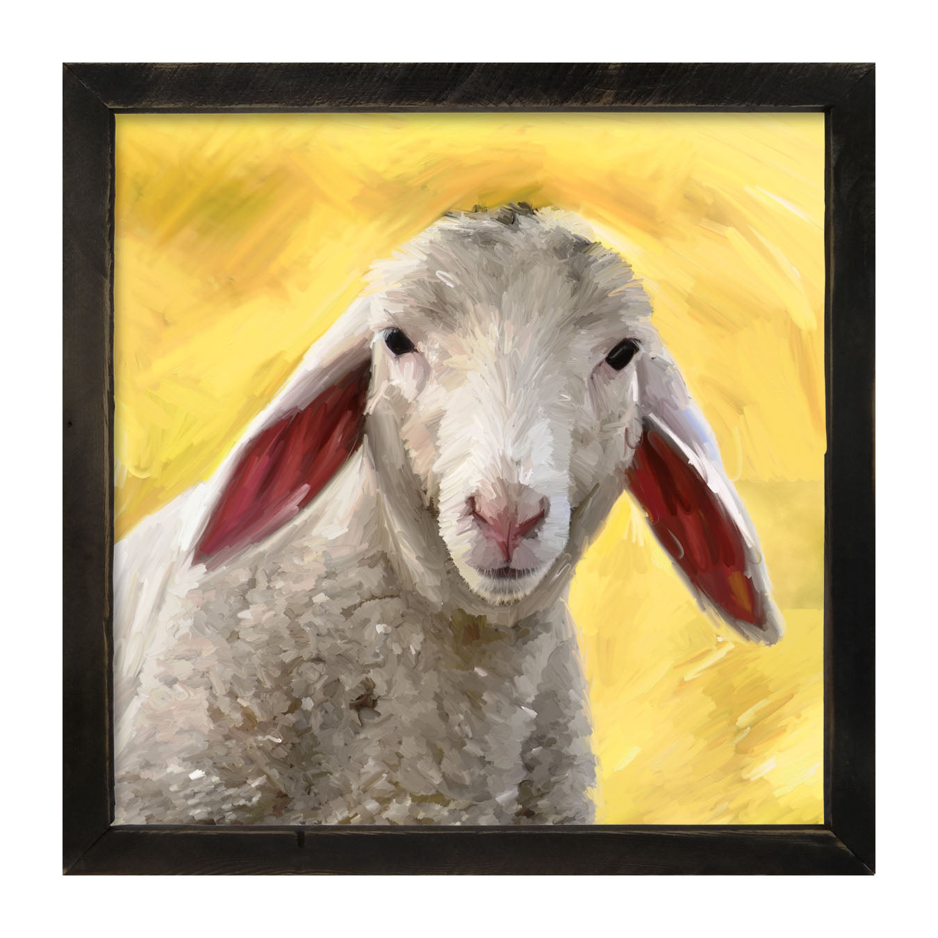 Floppy Ears Lamb - Framed art