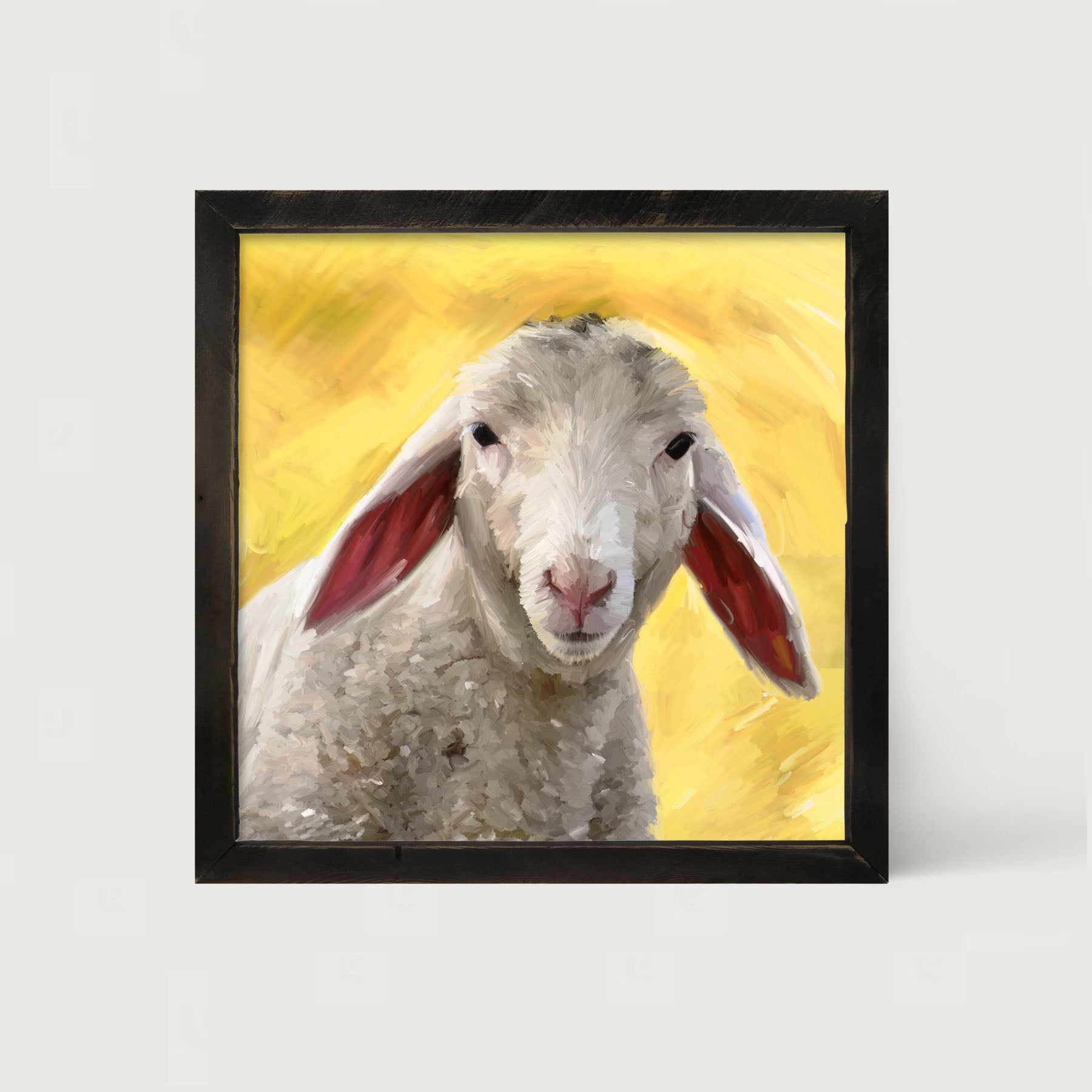 Floppy Ears Lamb - Framed art