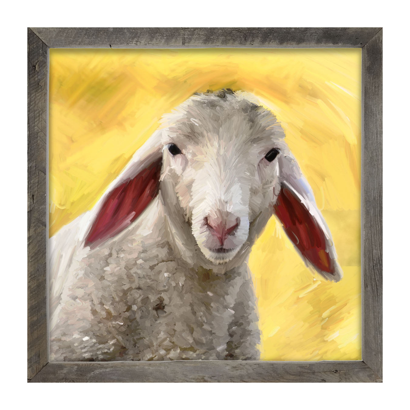 Floppy Ears Lamb - Framed art