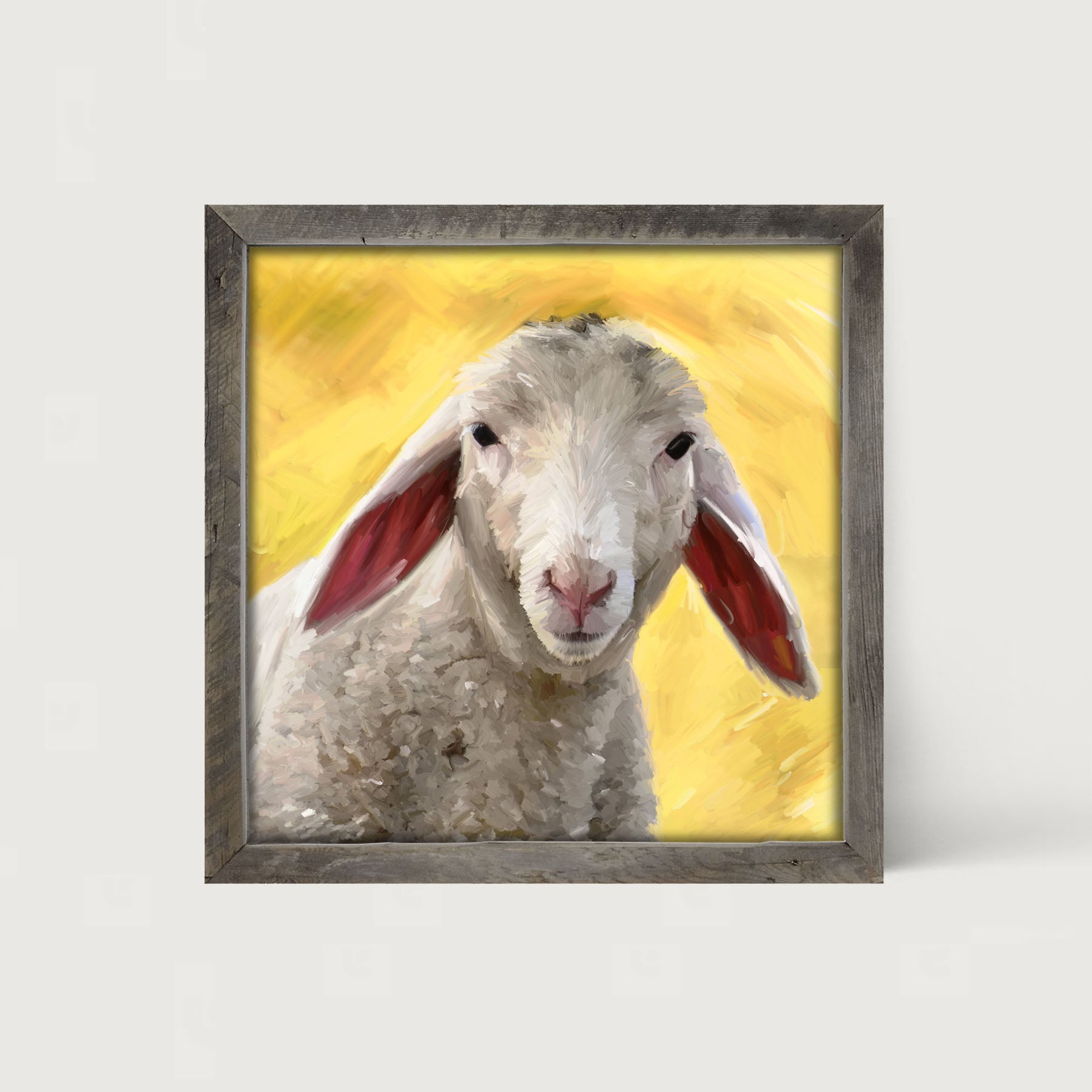 Floppy Ears Lamb - Framed art