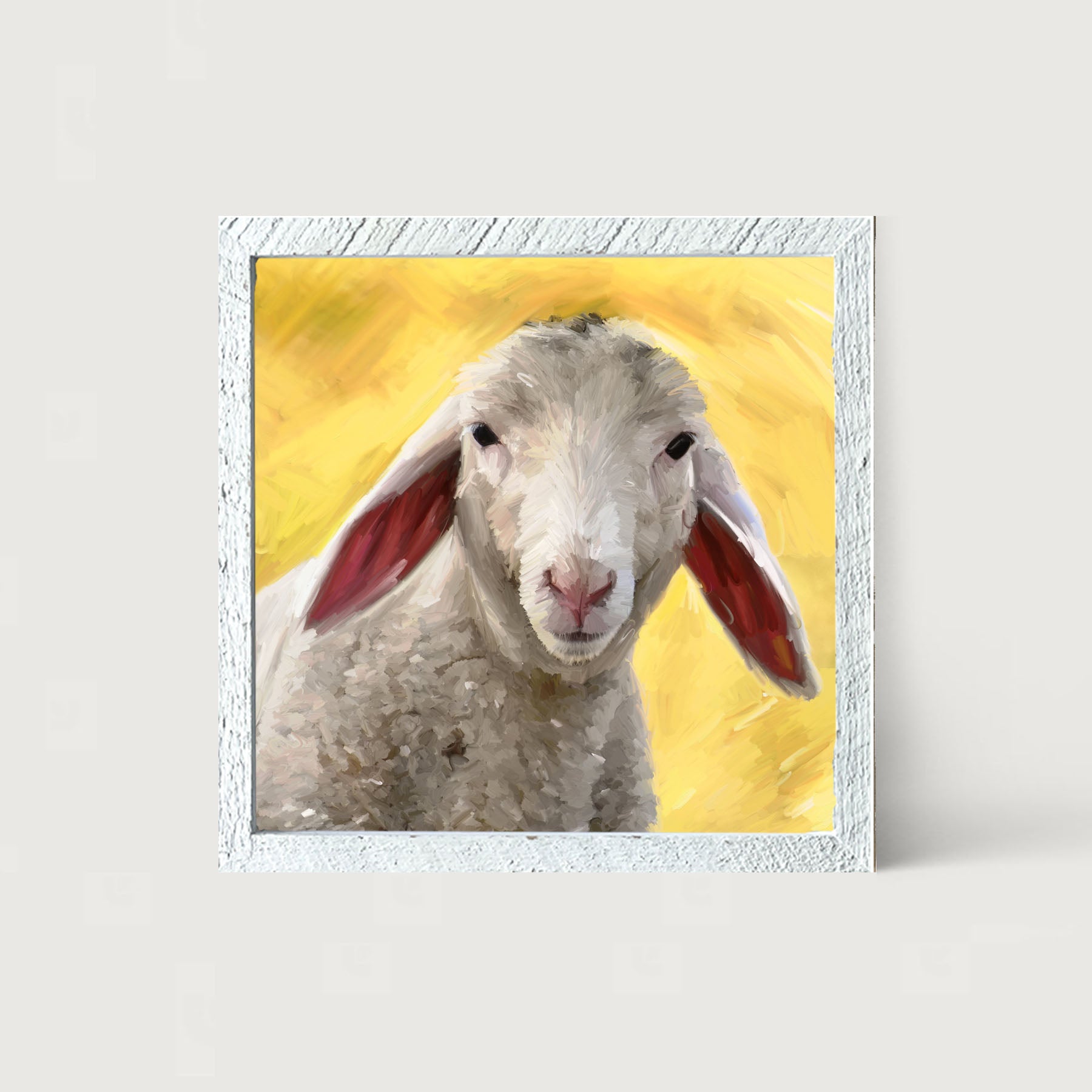 Floppy Ears Lamb - Framed art