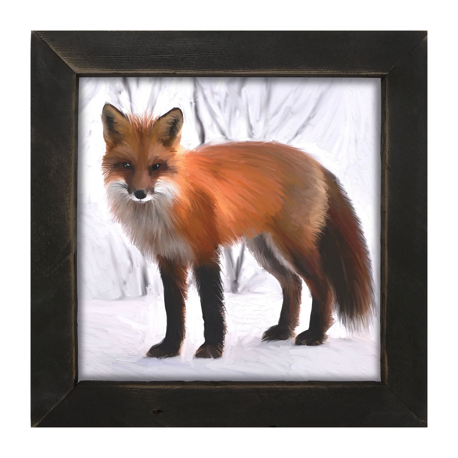 Fox in the snow - Framed art