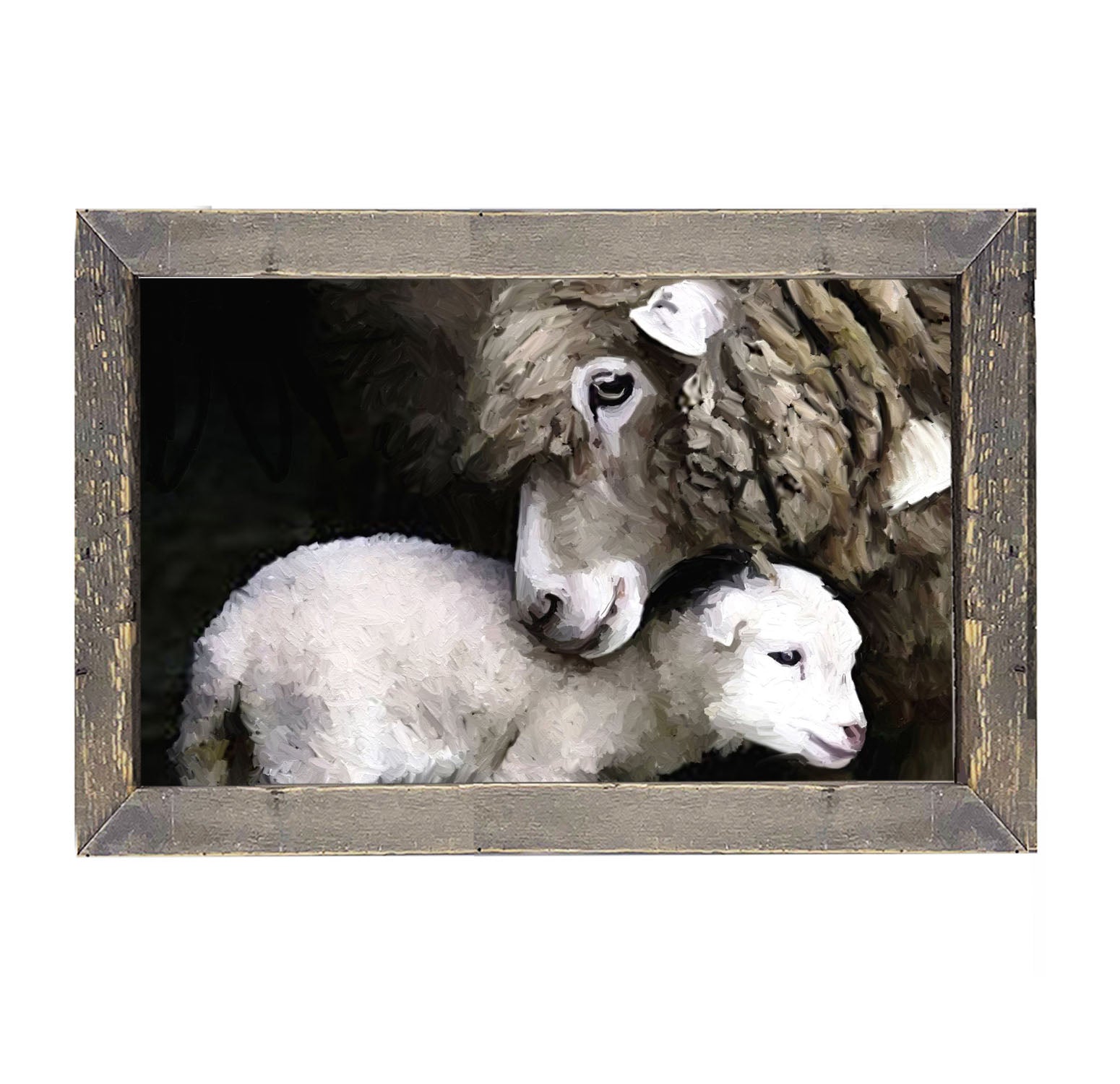 Mother Lamb - Framed art