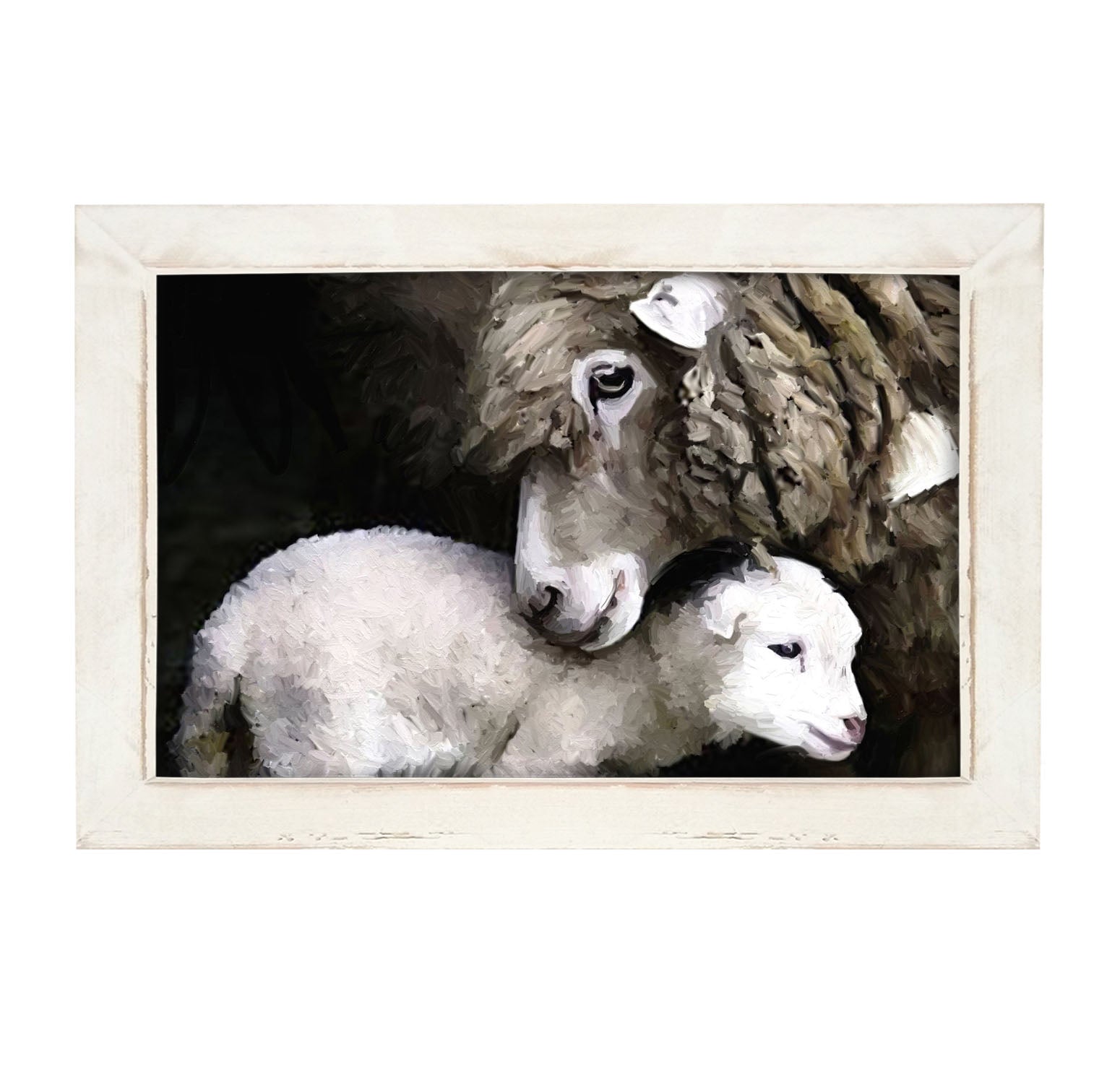 Mother Lamb - Framed art