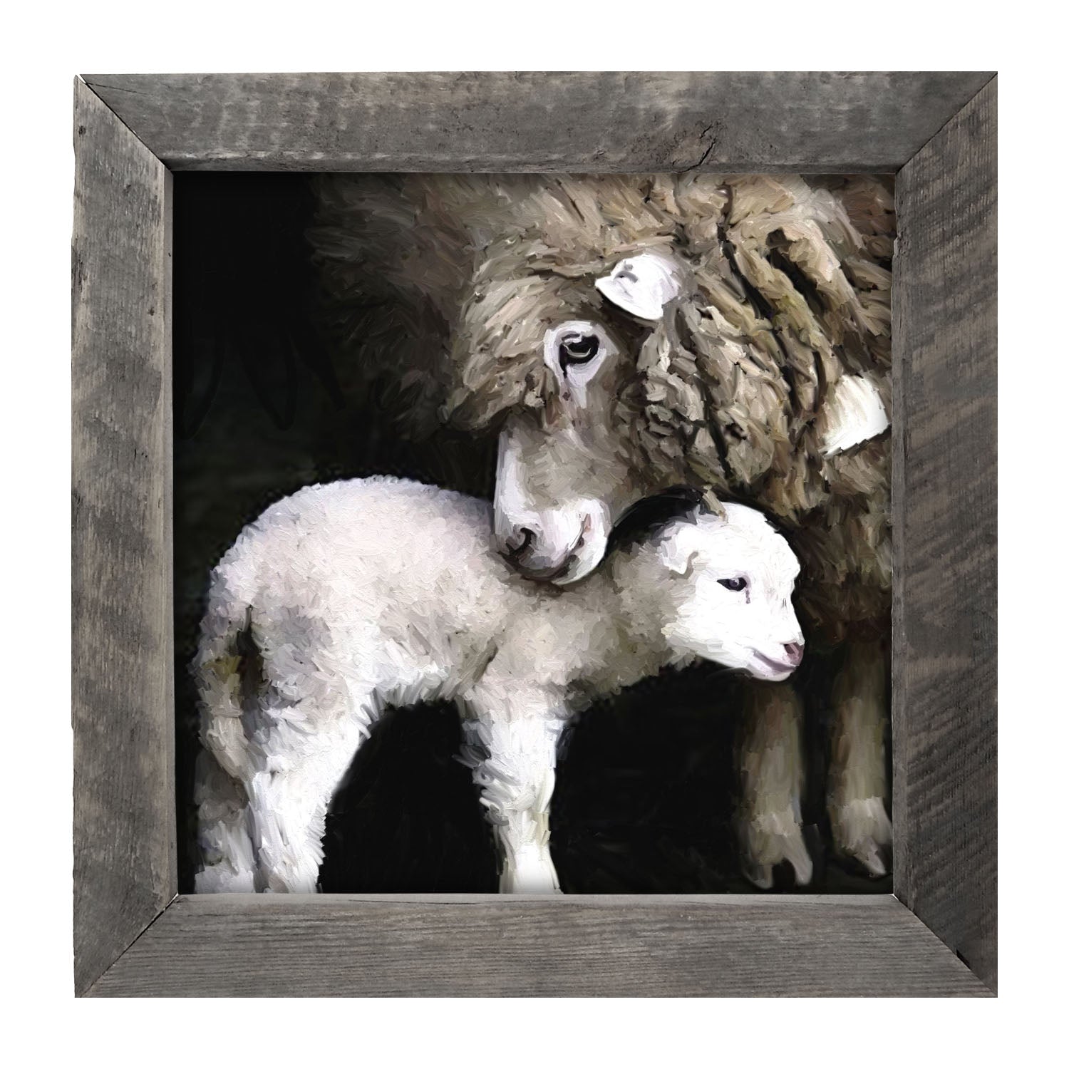 Mother Lamb - Framed art