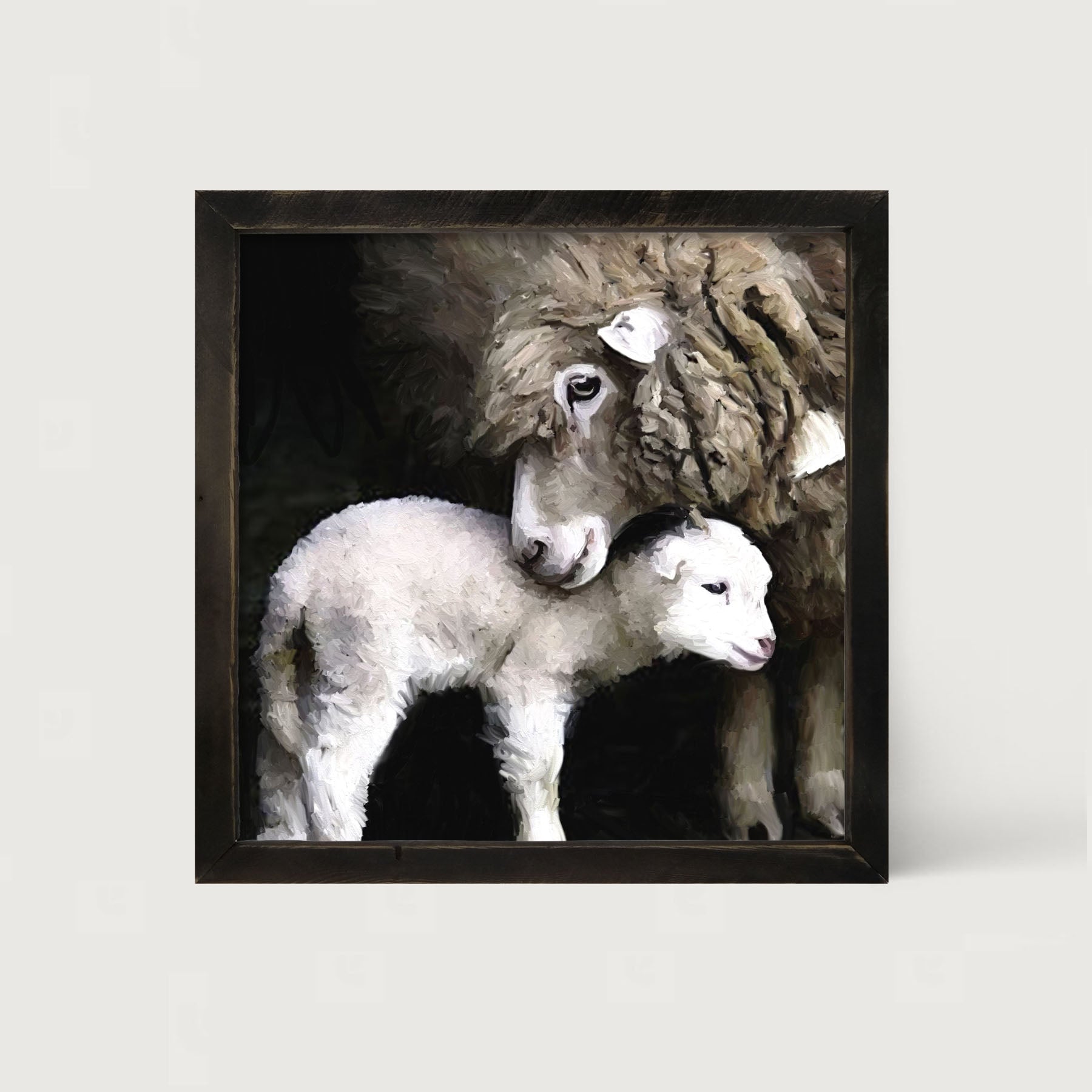 Mother Lamb - Framed art