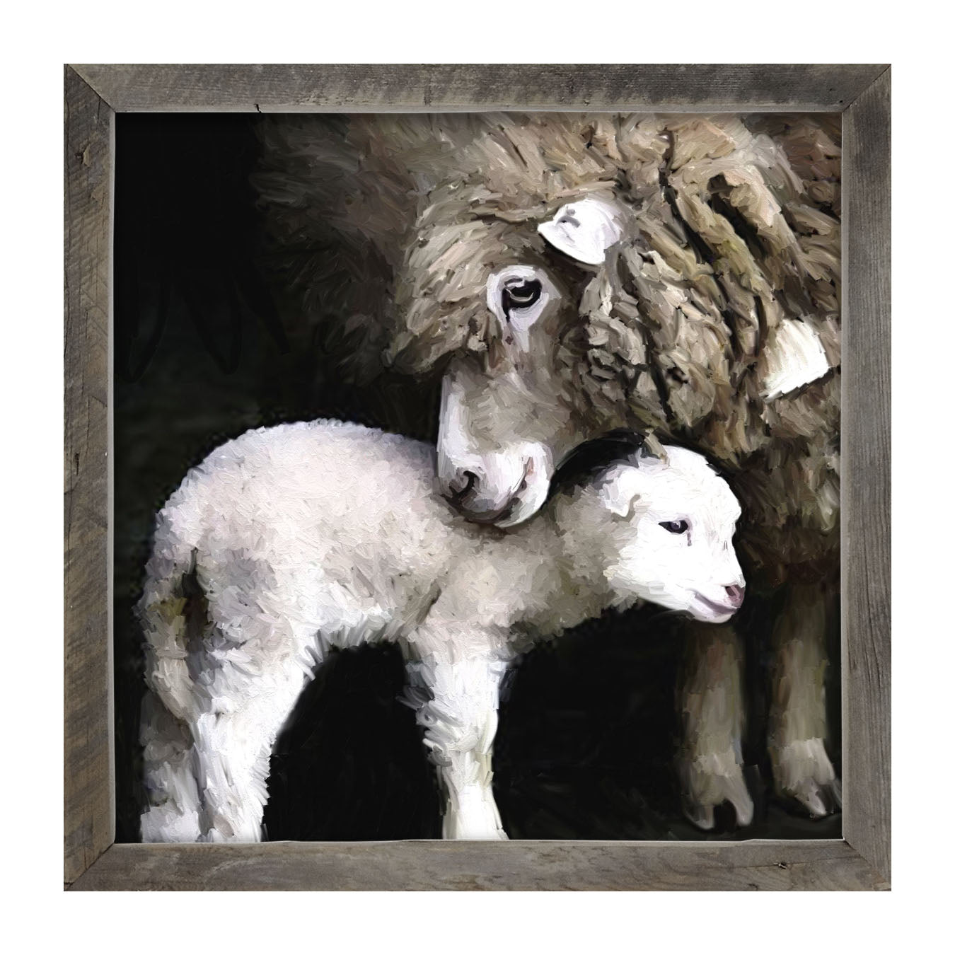 Mother Lamb - Framed art