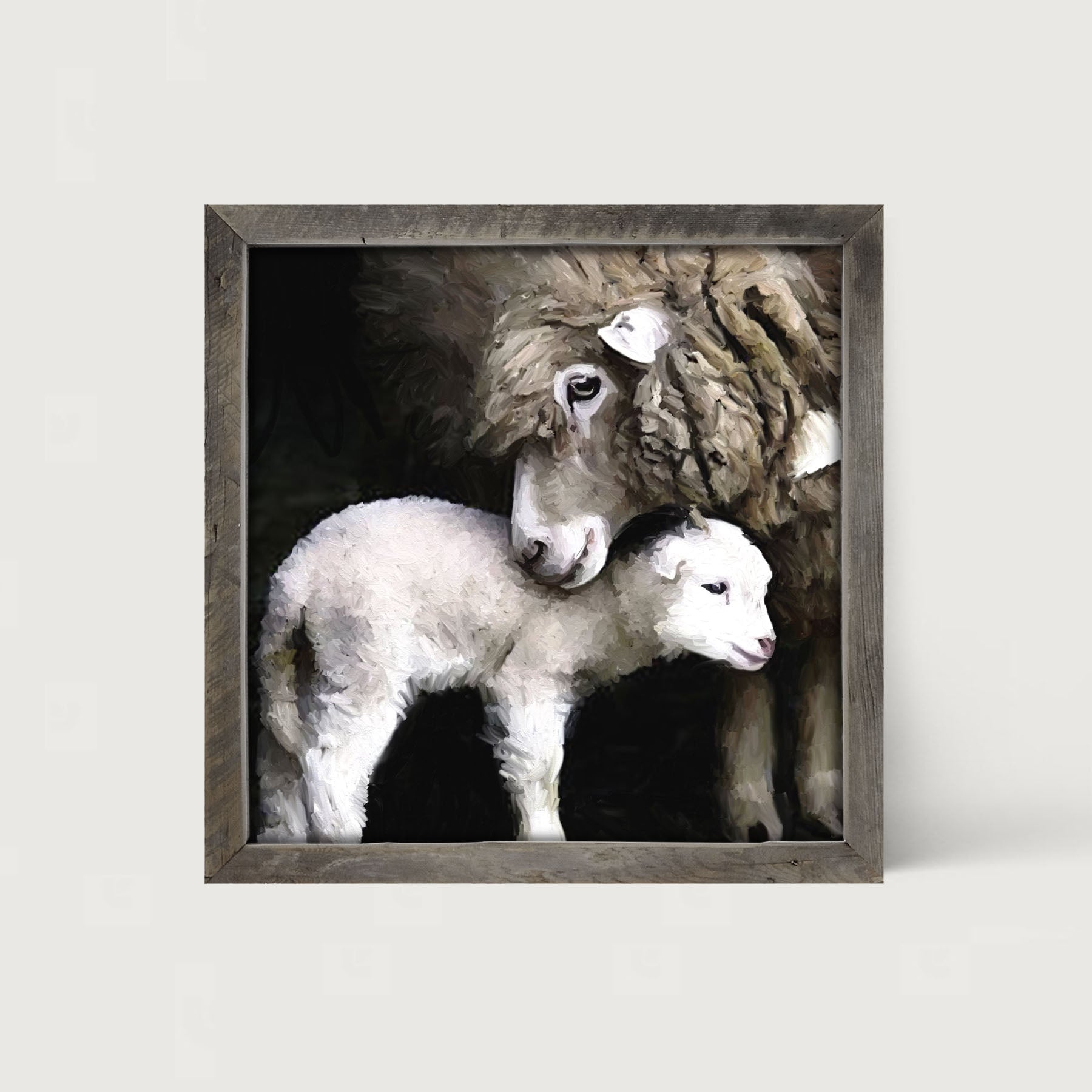 Mother Lamb - Framed art