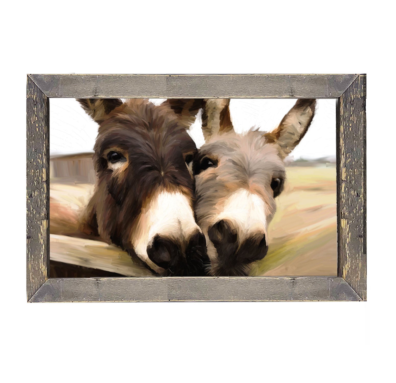 Two Donkeys - Framed art