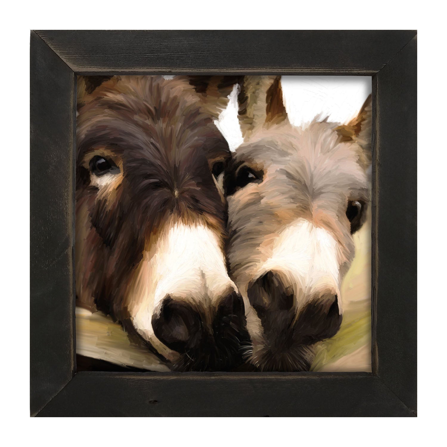 Two Donkeys - Framed art