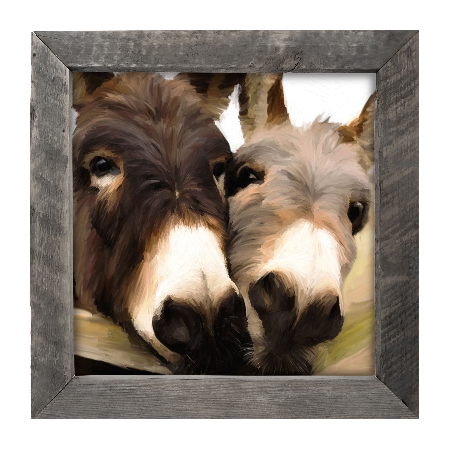 Two Donkeys - Framed art