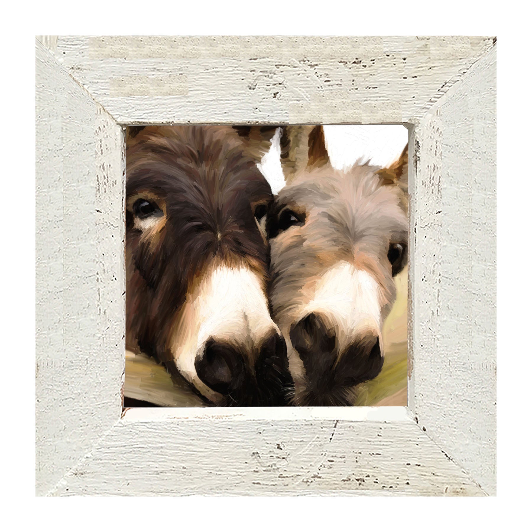 Two Donkeys - Framed art