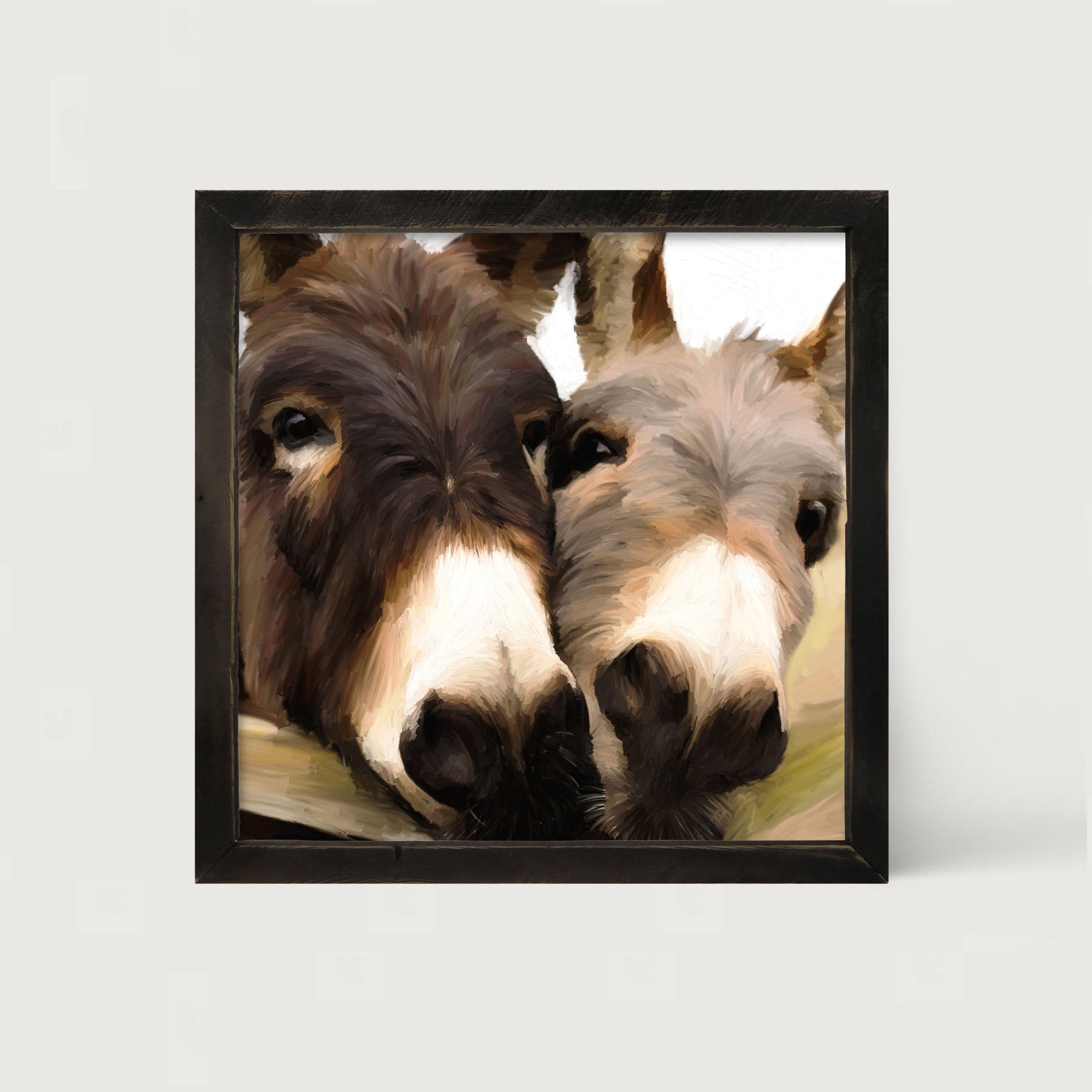 Two Donkeys - Framed art