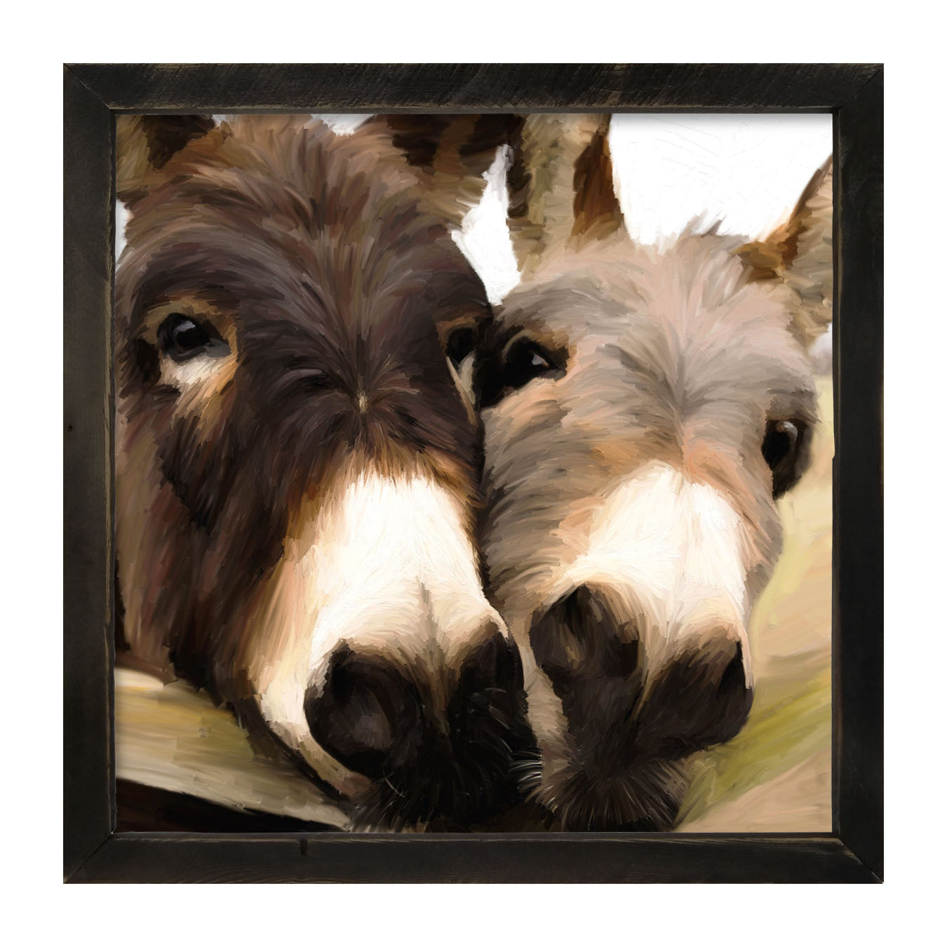 Two Donkeys - Framed art