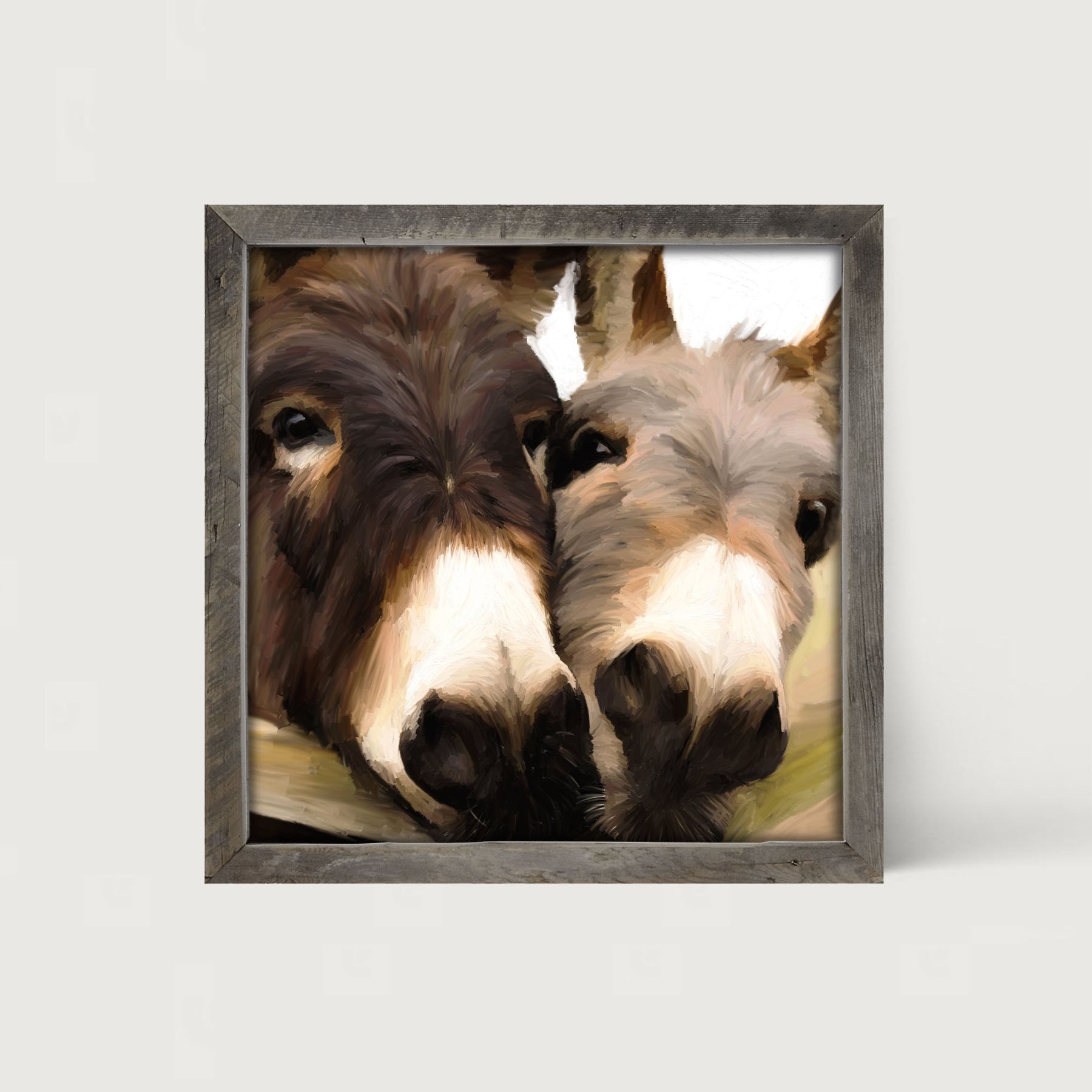 Two Donkeys - Framed art