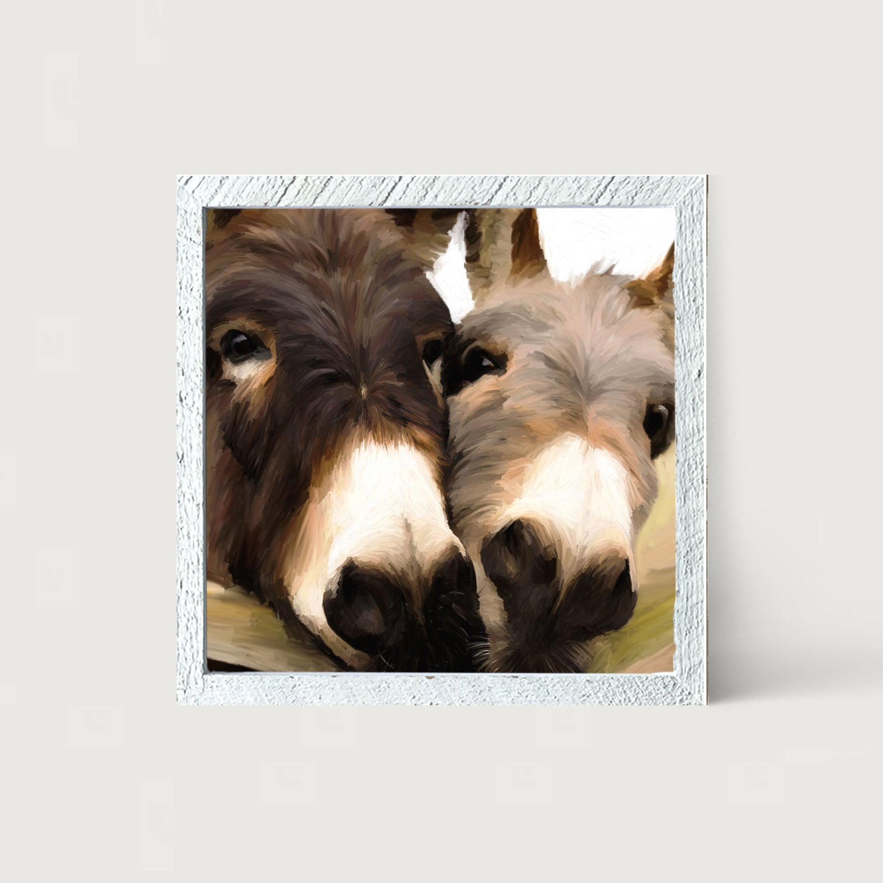 Two Donkeys - Framed art