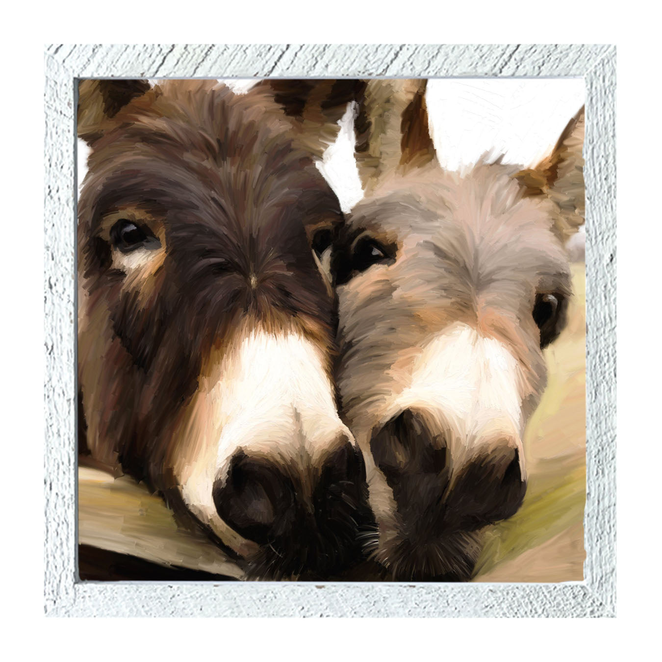 Two Donkeys - Framed art