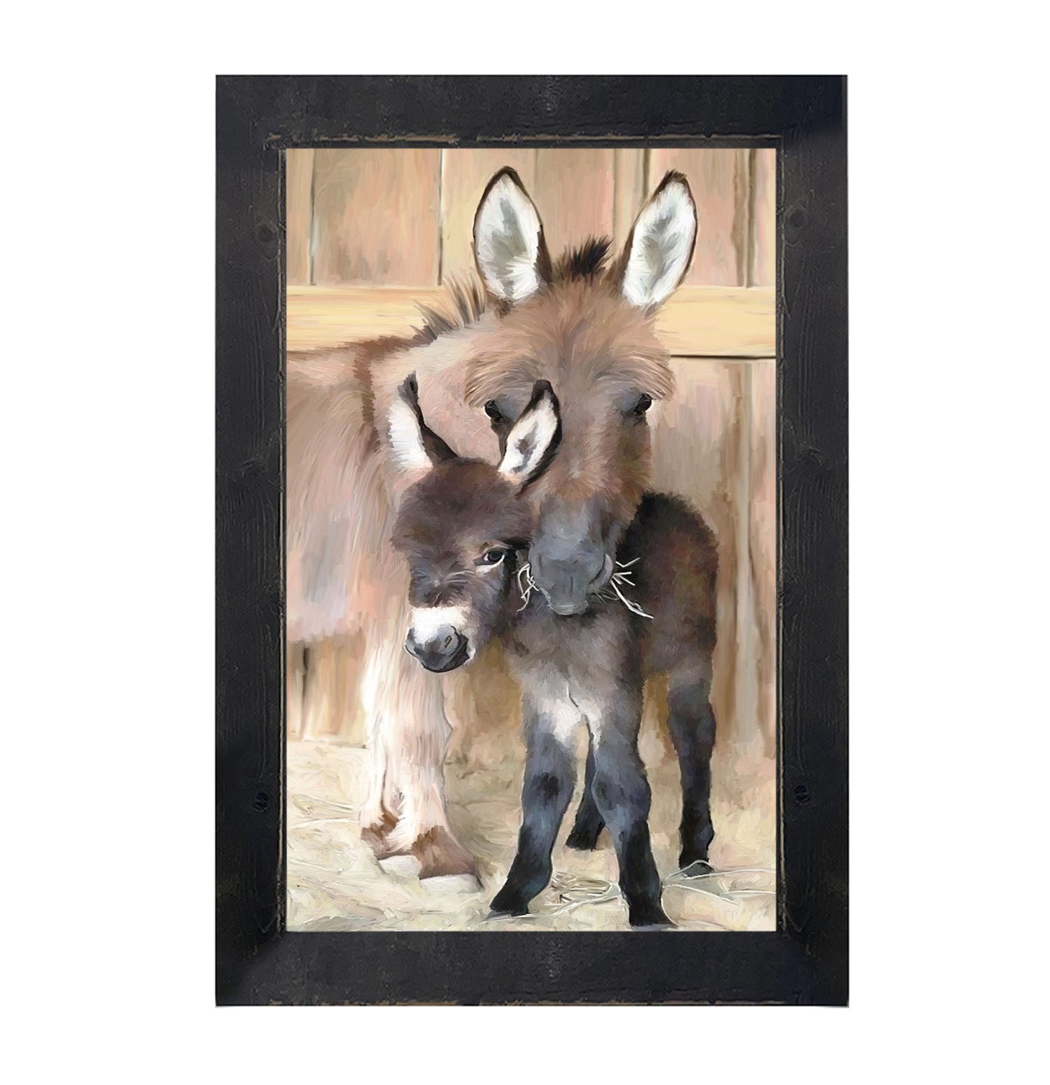 Donkey and baby - Framed art