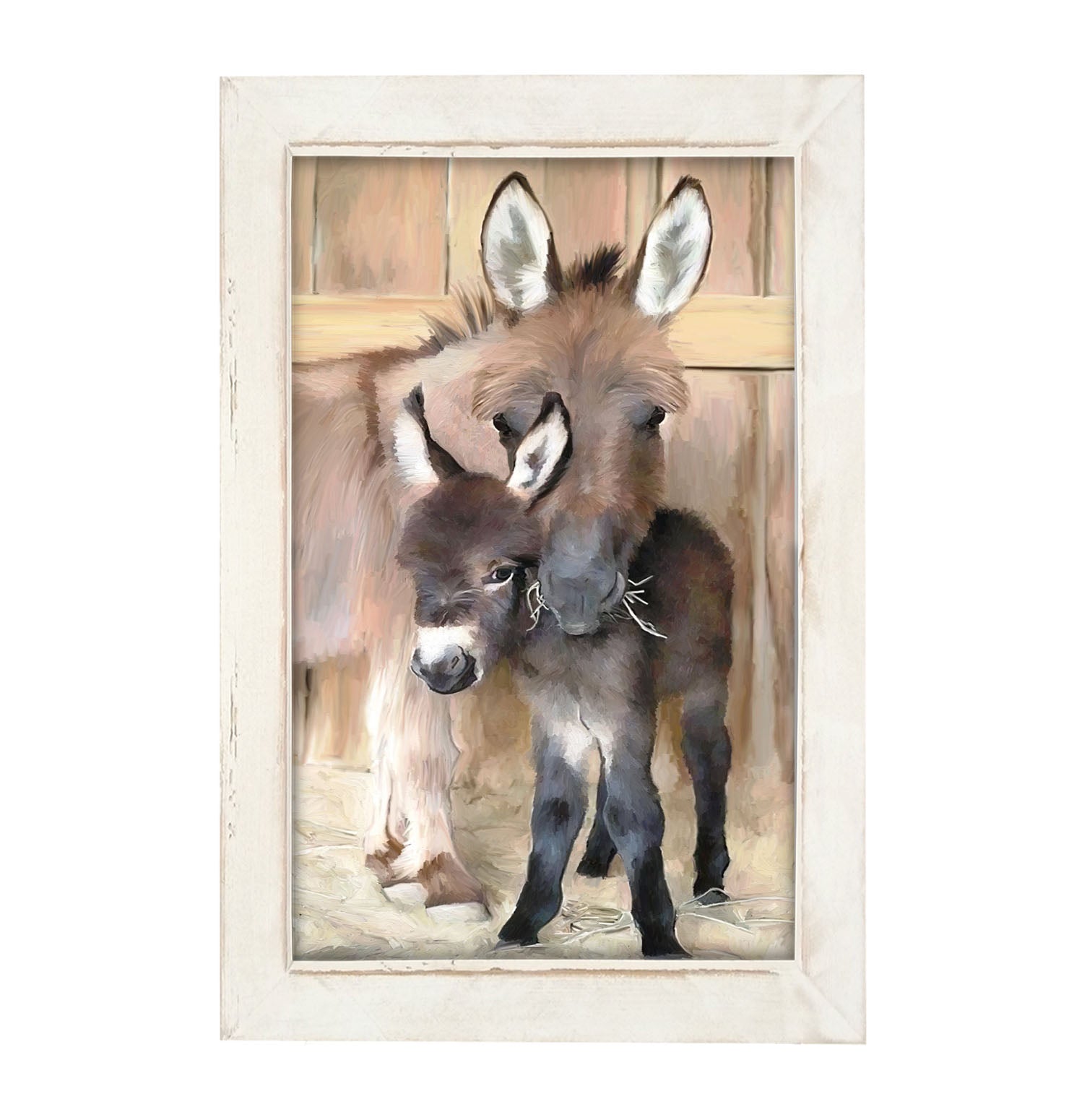 Donkey and baby - Framed art