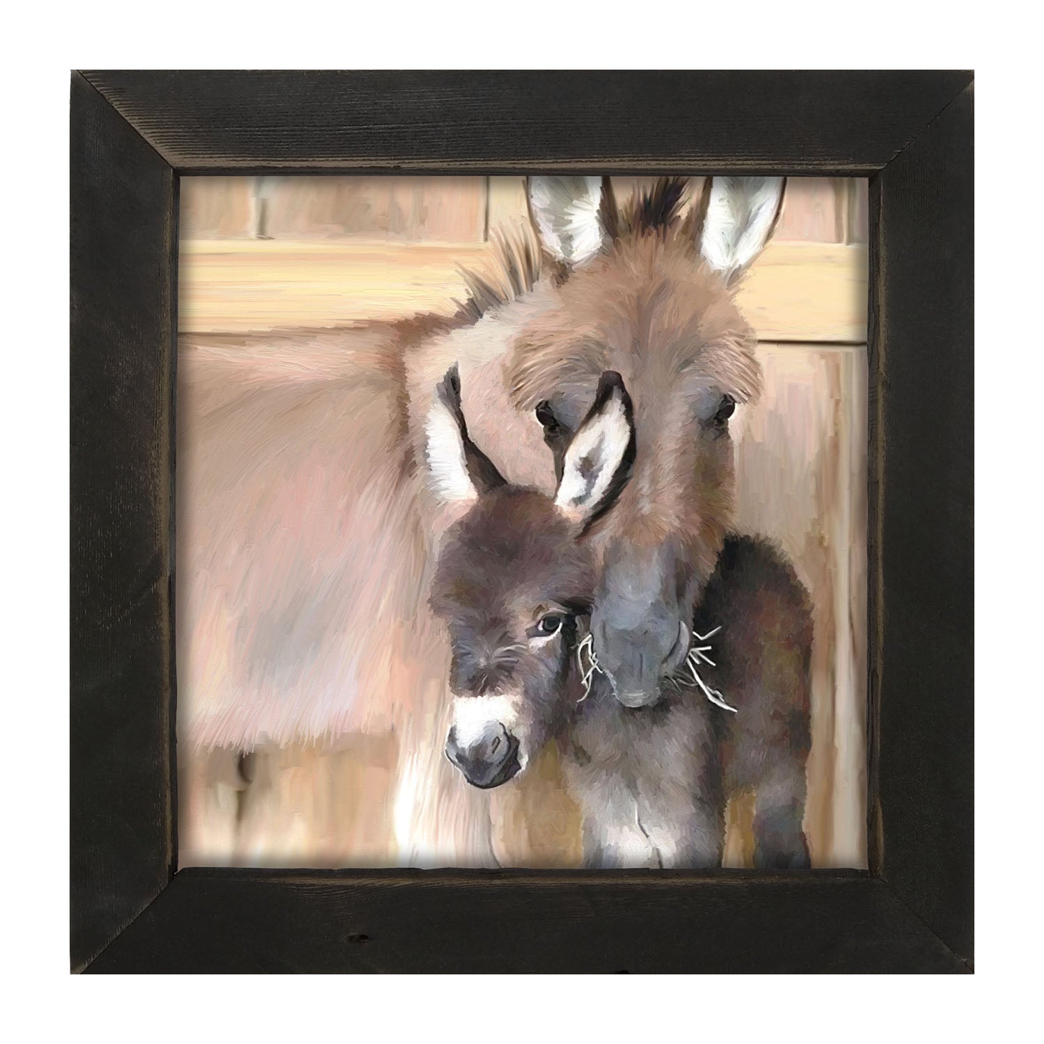 Donkey and baby - Framed art