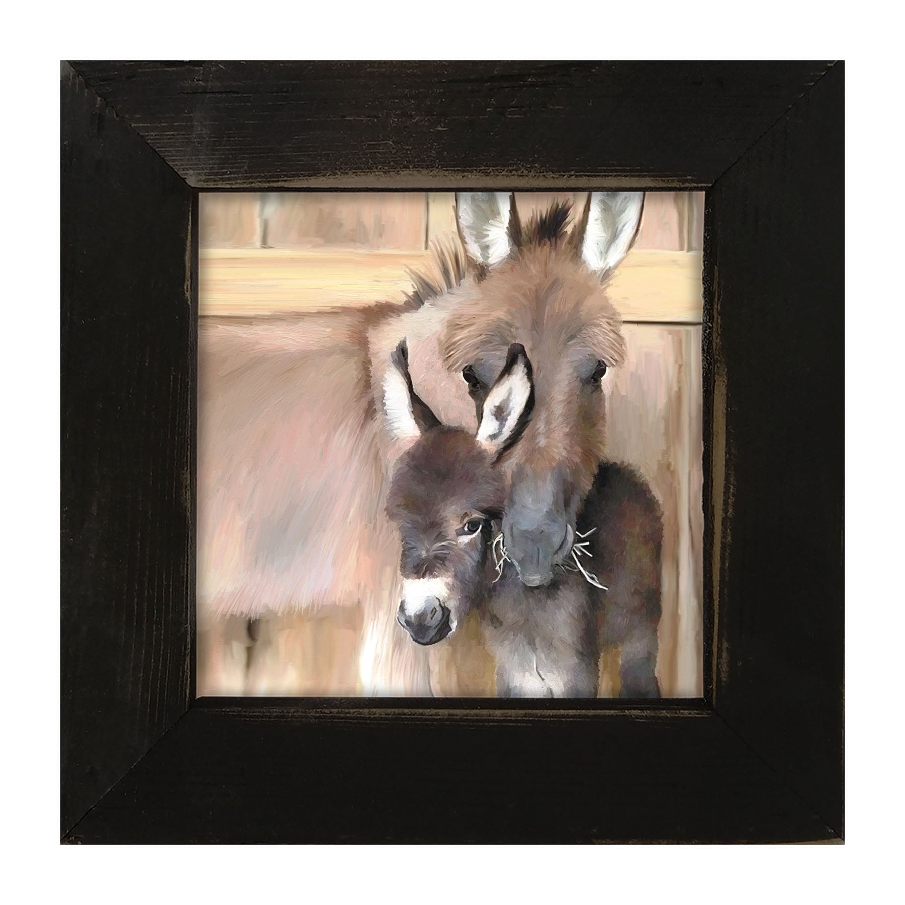 Donkey and baby - Framed art