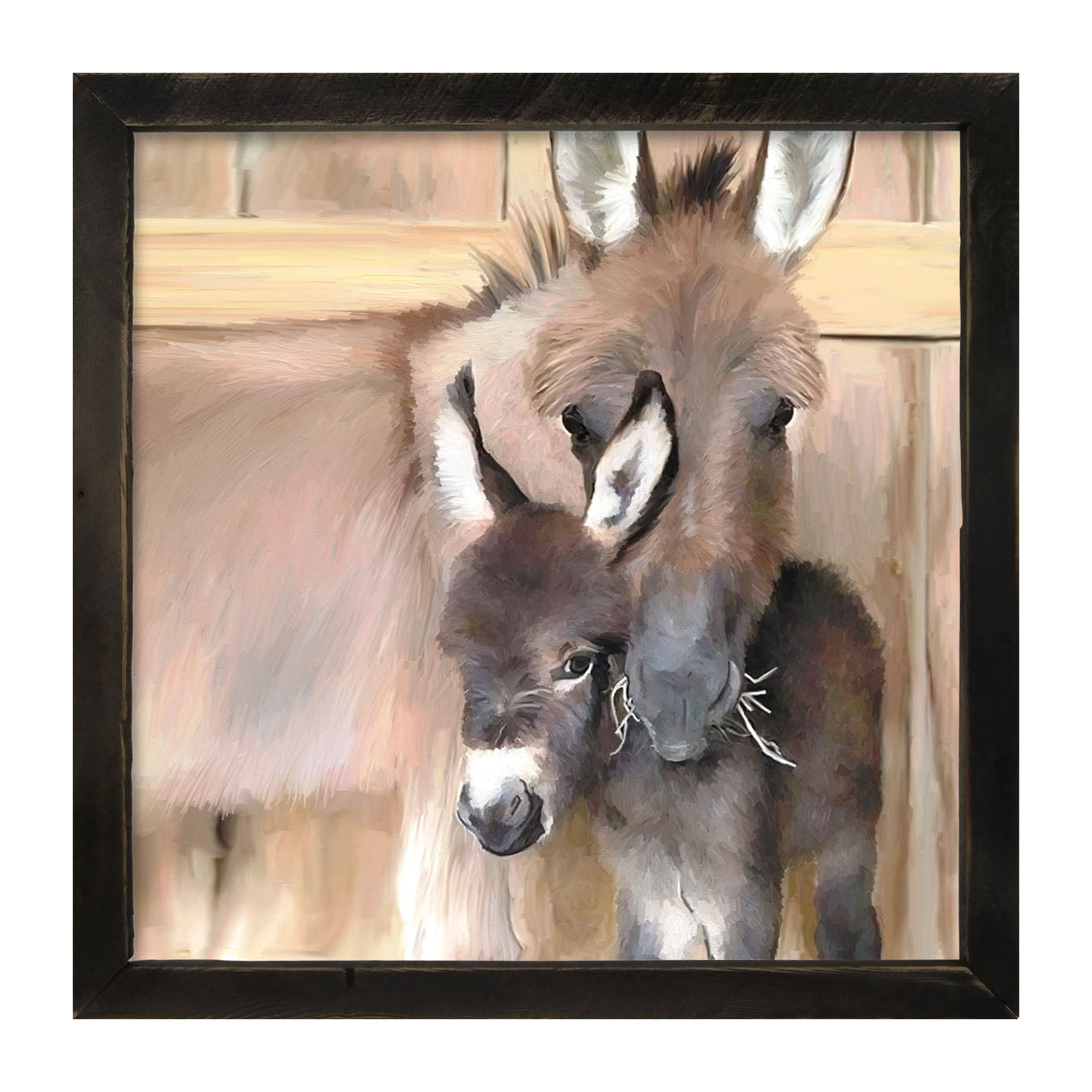 Donkey and baby - Framed art