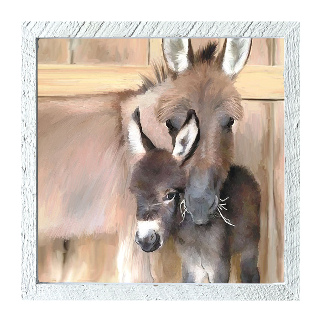 Donkey and baby - Framed art